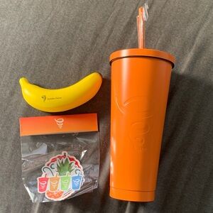 Jamba Orange Tumbler with Straw